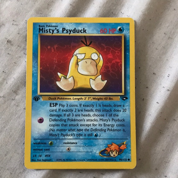 Misty's psyduck Pokémon card